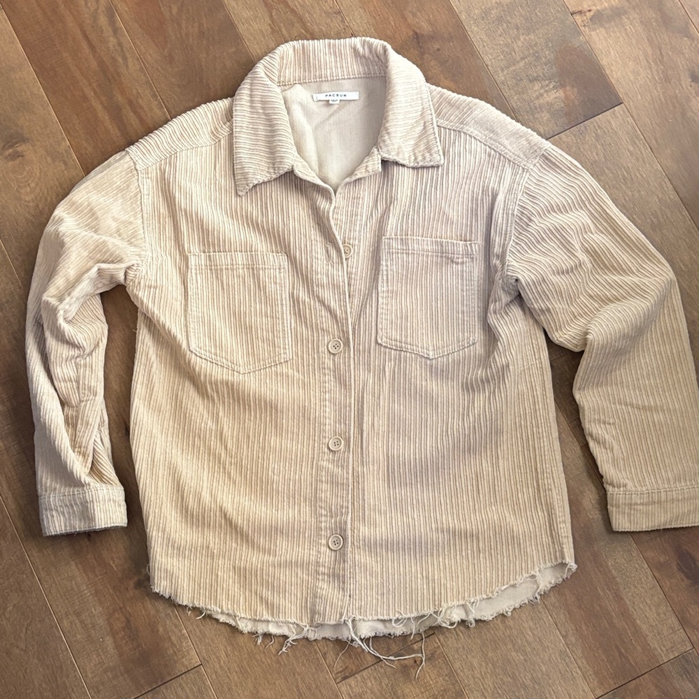 PacSun Beige Corduroy Shirt